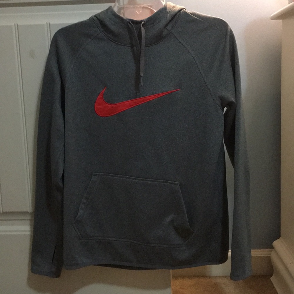 Nike Grey and pink hoodie